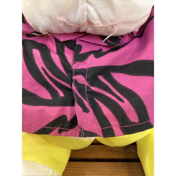 Vintage 1987 Fisher-Price Puffalump Yellow Monkey Nylon Plush w/ Hawaiian Shirt - Picture 4 of 13